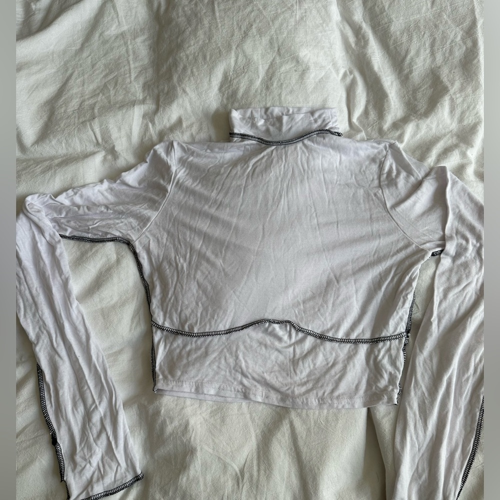 Long sleeve corset turtle neck top